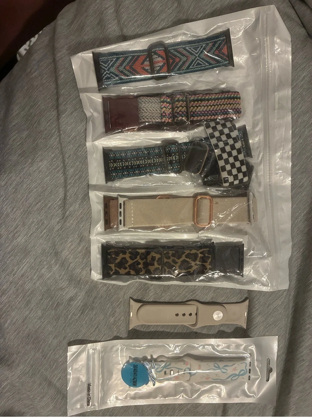 Apple Beige and Floral White Compatible Watch Bands